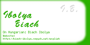 ibolya biach business card